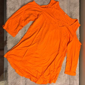 Orange Cold Shoulder top